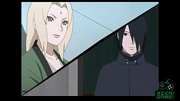 成熟的Tsunade与Sasuke和Naruto的肛交和阴道性交